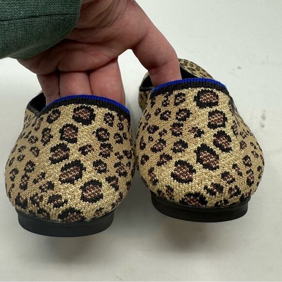 Rothy's Spotted Leopard Animal Round Toe Flats Women’s Size 9.5 Washable Shoes - Picture 10 of 12